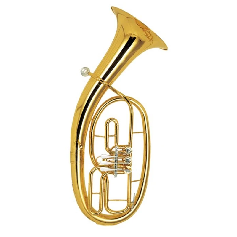 Bb Baritone три клапана лаковая отделка с ABS чехол и мундштук желтый латунный баритон