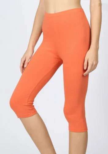 Летние женские короткие леггинсы с высокой талией однотонные спортивные