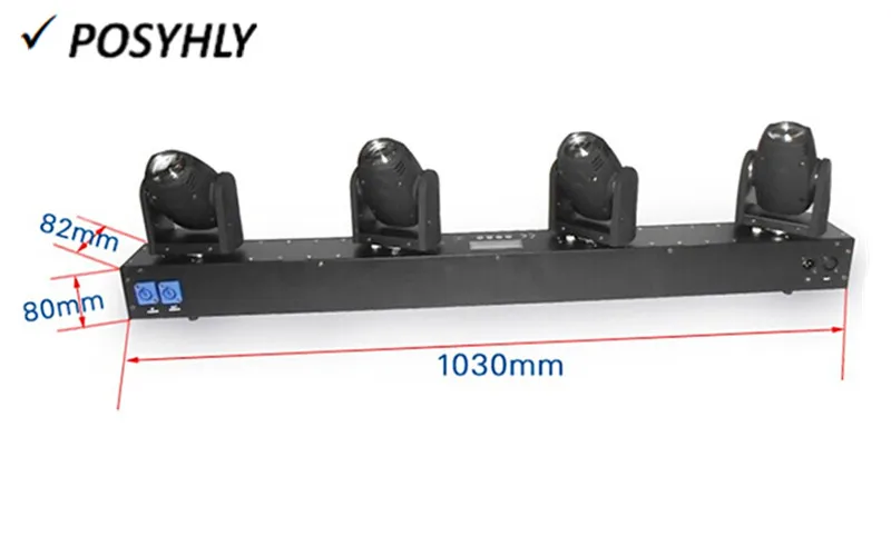 4 шт./4X10 Вт 4-head moving beam lights RGBW 4in1 head light dmx512 control LED spotlights stage dj equipment | Лампы и освещение