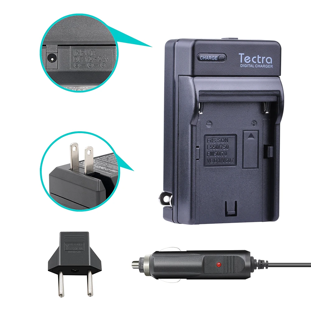 Tectra 2 шт. NP FM500H 7 В/1800 мАч литий ионная батарея для камеры + Цифровое зарядное