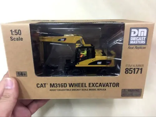 Колесный экскаватор Caterpillar Cat M316D модель 1/50 бренд DIECAST MASTERS #85171|caterpillar cat|model