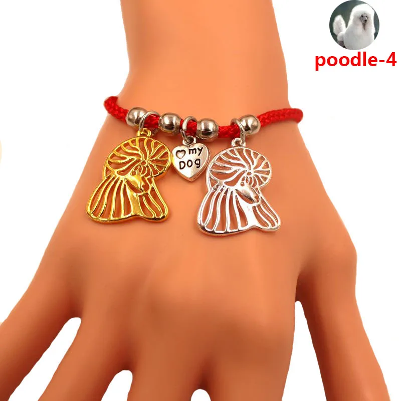 Очаровательный браслет в виде пуделя Тедди собаки животного для женщин мужчин