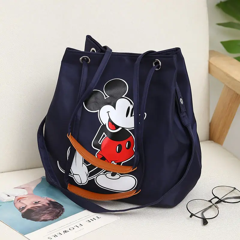 Disney женская сумка на плечо, модная оксфордская сумка, Микки Маус, дамская сумка, большая емкость, Минни, Повседневная сумка на плечо, для покупок - Цвет: 6