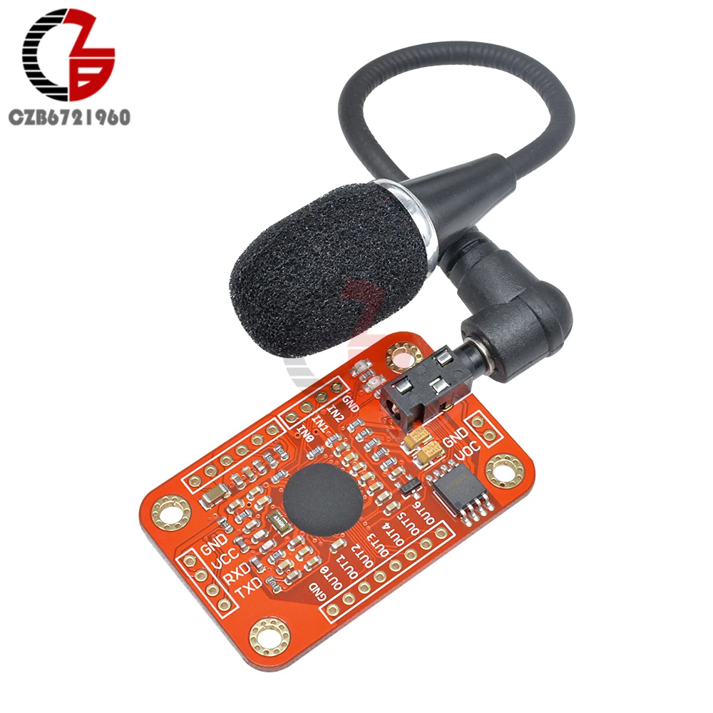 99% Высокая точность голосовое распознавание речи модуль V3.1 с UART GPIO ttl 3,5 мм Микрофон Голос Управление доска для рисования 5V для Arduino