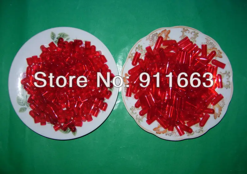 100pcs 0# red translucent colored capsule empty gelatin capsules sizes (joined or seperated available! ) | Дом и сад