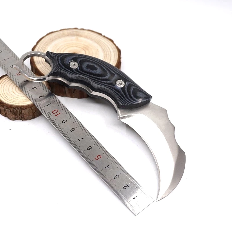 Охотничий нож Karambit с фиксированным лезвием уличный коготь рукояткой твердость