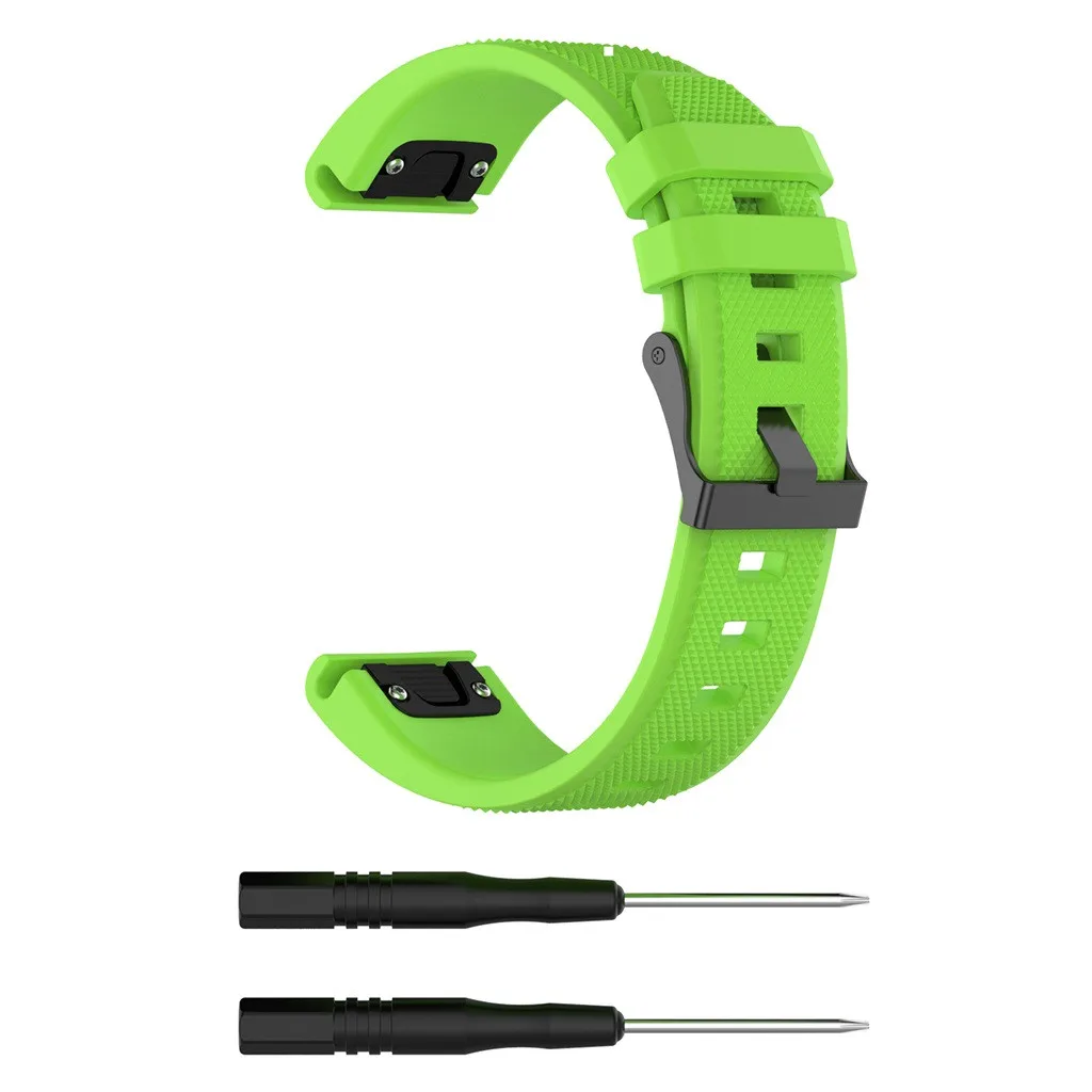 Green Силиконовый ремешок для мужчин с Т-образным ремешком для Garmin Forerunner 945, Смарт-часы, спортивные роскошные часы, браслет для женщин и мужчин 19Jun21 - Цвет: Green