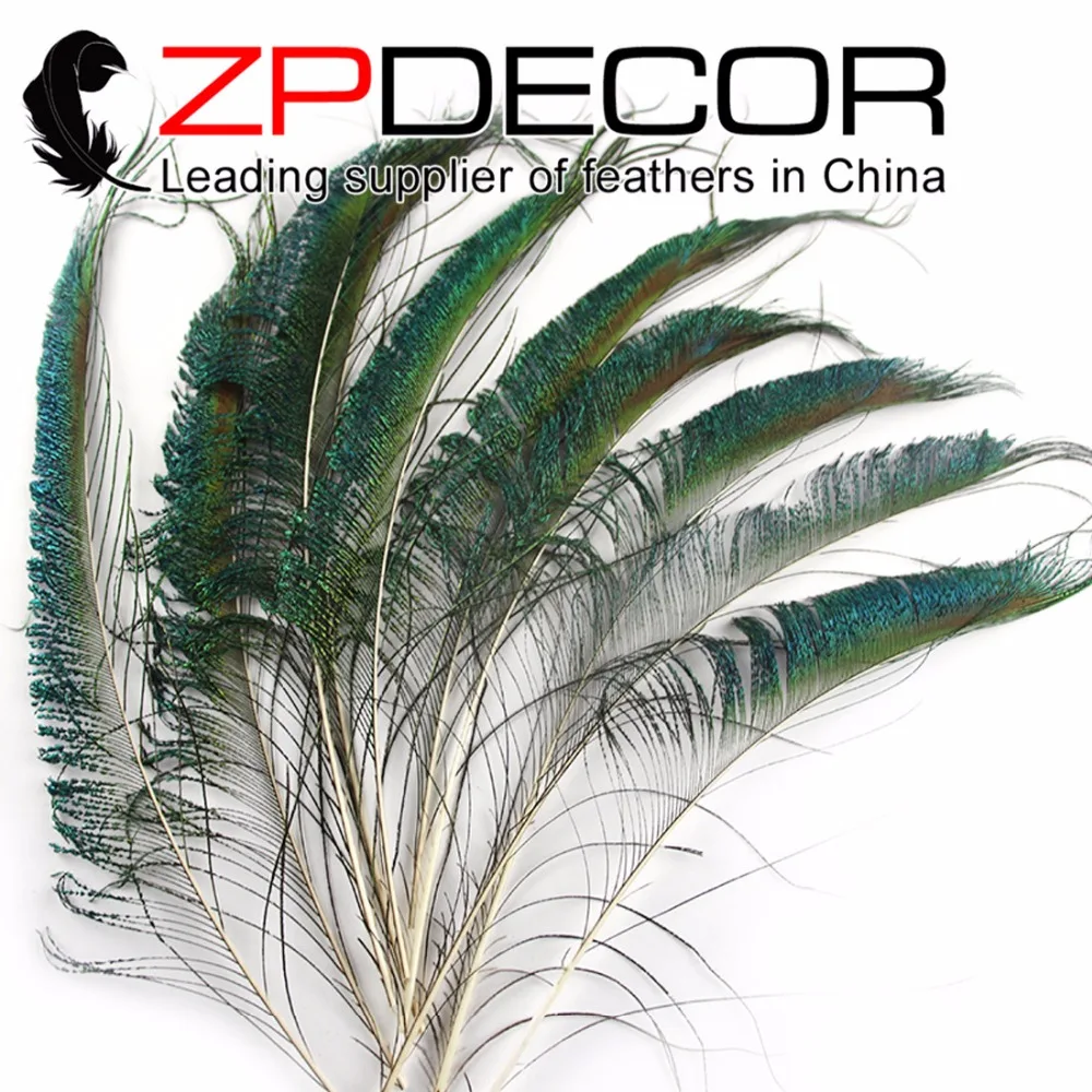 ZPDECOR 50 шт./лот 30-40 см (12-16 дюймов) ручной выбор премиум натуральное Рождественское украшение павлин меч резка перья оптовая продажа