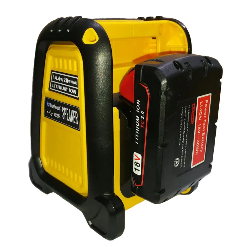 Часть инструмента Bluetooth Динамик MP3 плеер громкий Динамик Усилитель 15 Вт для DeWalt Makita Милуоки Bosch 18V 20V ионно-литиевая Батарея