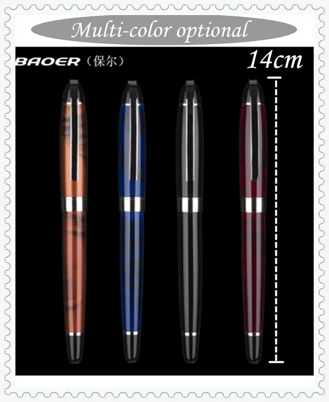 Baoer 517 модное Стильное 0,5 мм перо из иридия авторучка для подарков Украшение для письма для офиса Студенческая чернильная ручка