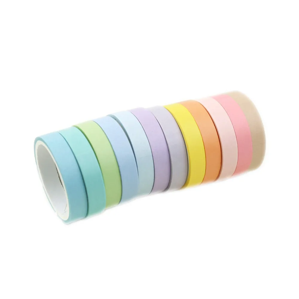 12pcs Cute Washi Tape Adhesive Kawaii Stationery Masking Tapes DIY Album Diary Scrapbooking Decorative Label Sticker Supply|Офисный
