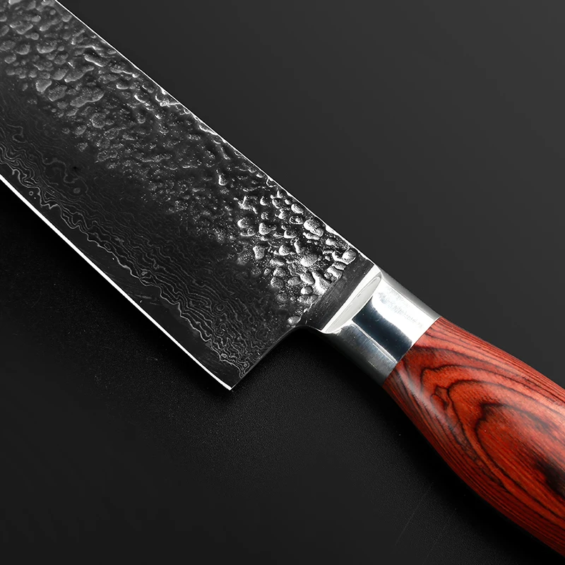 Нож шеф повара FINDKING дамасский стальной нож 8 дюймов с цветной деревянной ручкой 67