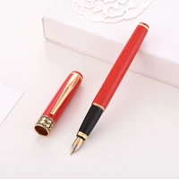 baoer68 metal ink pen 0 5mm red black 2 color good quality nibs for fountain pen gift office student writing tools