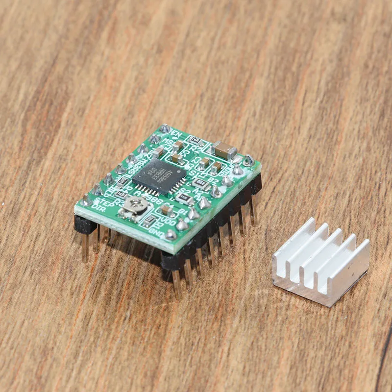 Драйвер шагового двигателя Reprap A4988 модуль драйвера с радиатором для 3D принтера 5