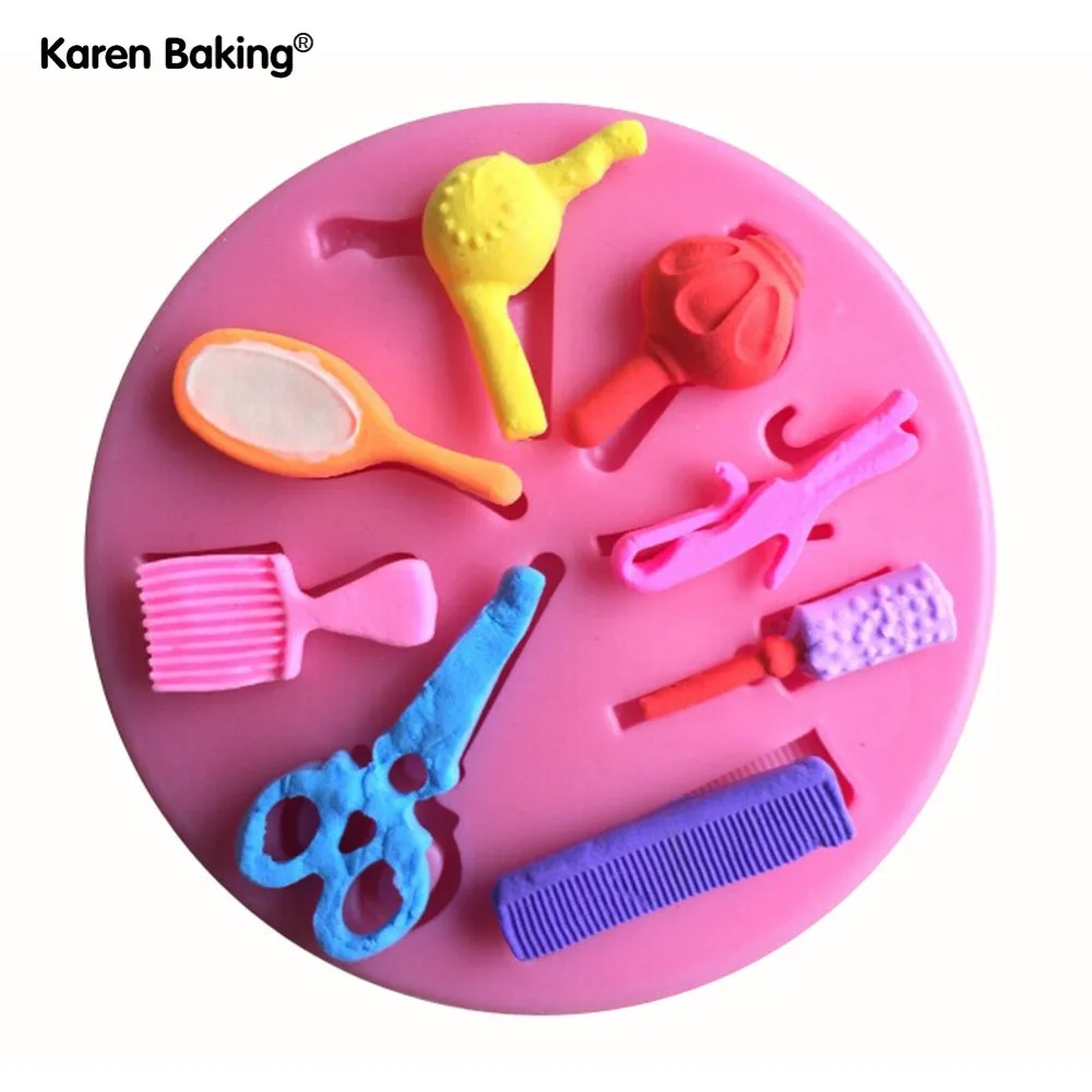 Красивые инструменты для волос форма силиконовая 3D Посуда столовая Бар