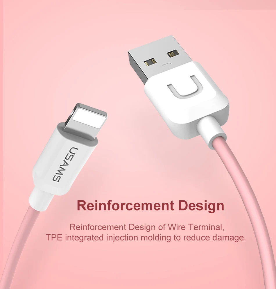 USAMS быстрое зарядное устройство кабель для iphone данных USB кабель для ipad Зарядка для iphone 5S X 8 7 6s 5 se X XS XR XSMAX Шнур адаптер данных
