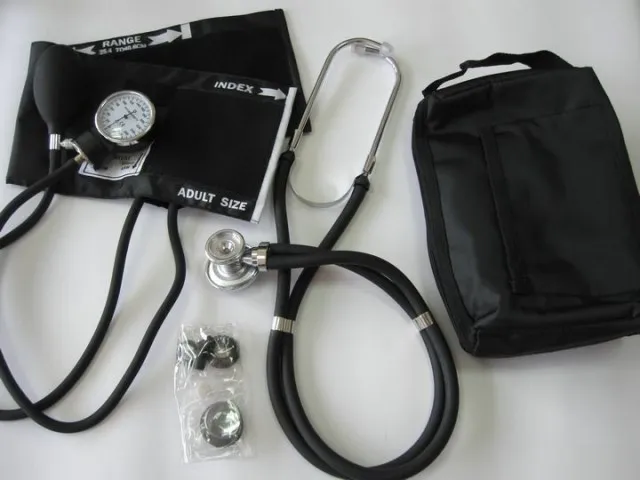 Тонометр манжета двойной головкой стетоскоп комплект Рука Сфигмоманометр мешок