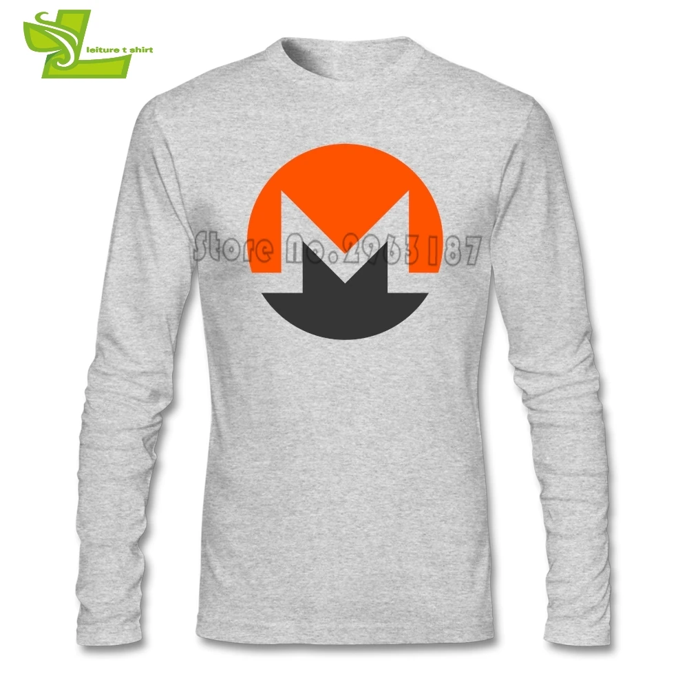 Monero/футболка с символом Новинка Простая мужская футболка Модная нормальная