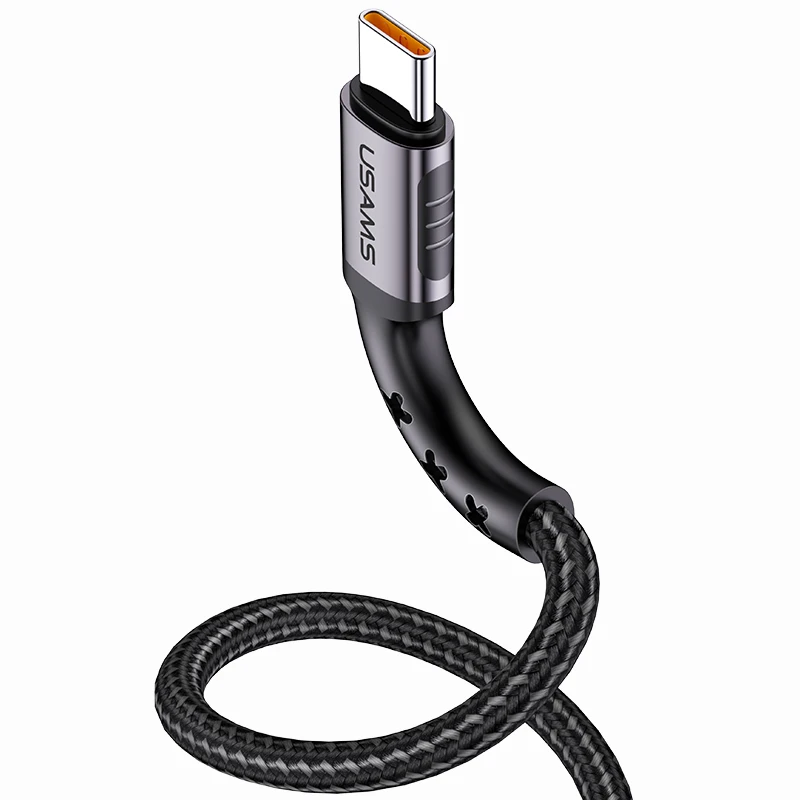 USAMS 5A кабель USB C с быстрой зарядкой для Huawei OPPO зарядки 1 2 м | Мобильные телефоны и
