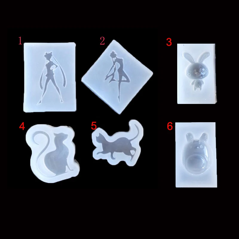 1 шт девушка кошка кролик Силиконовое ожерелье смолы изготовленное с помощью