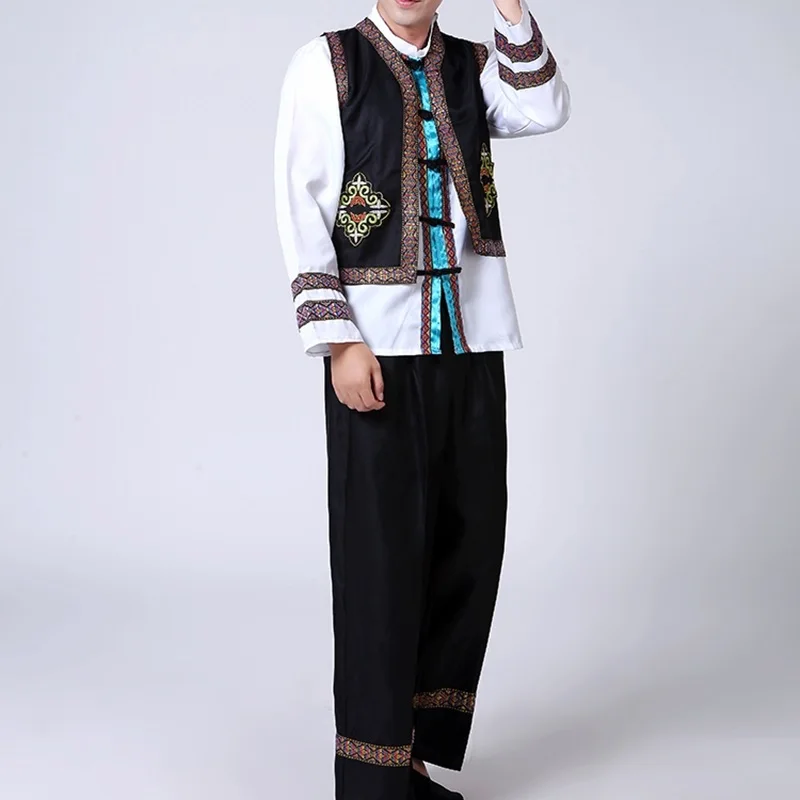 Мужская одежда Hmong национальная китайская народная танцевальная hmong