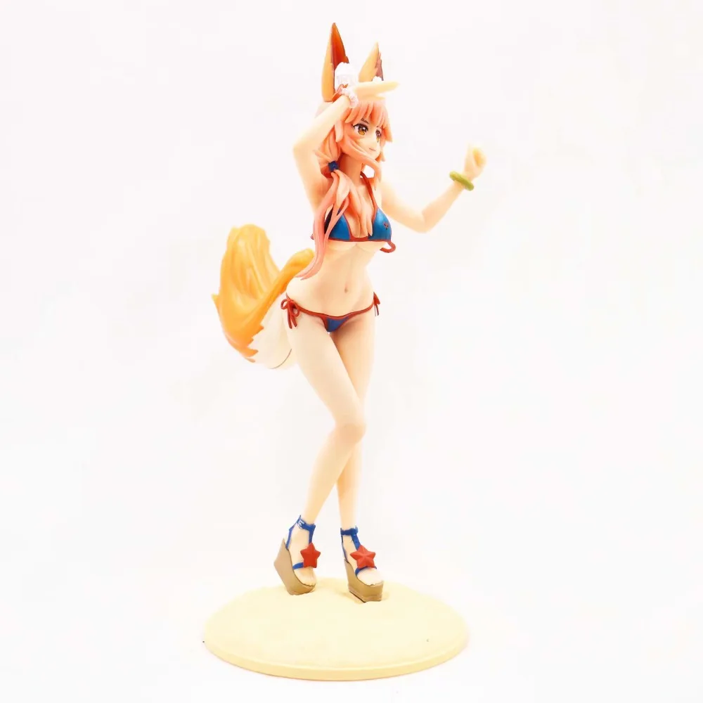 

Vogue Model Tamamo no Mae Fox Ear style Fate Extella Extra Grand Order Servant FGO Swimmwear Sexy Figure Statue Toys