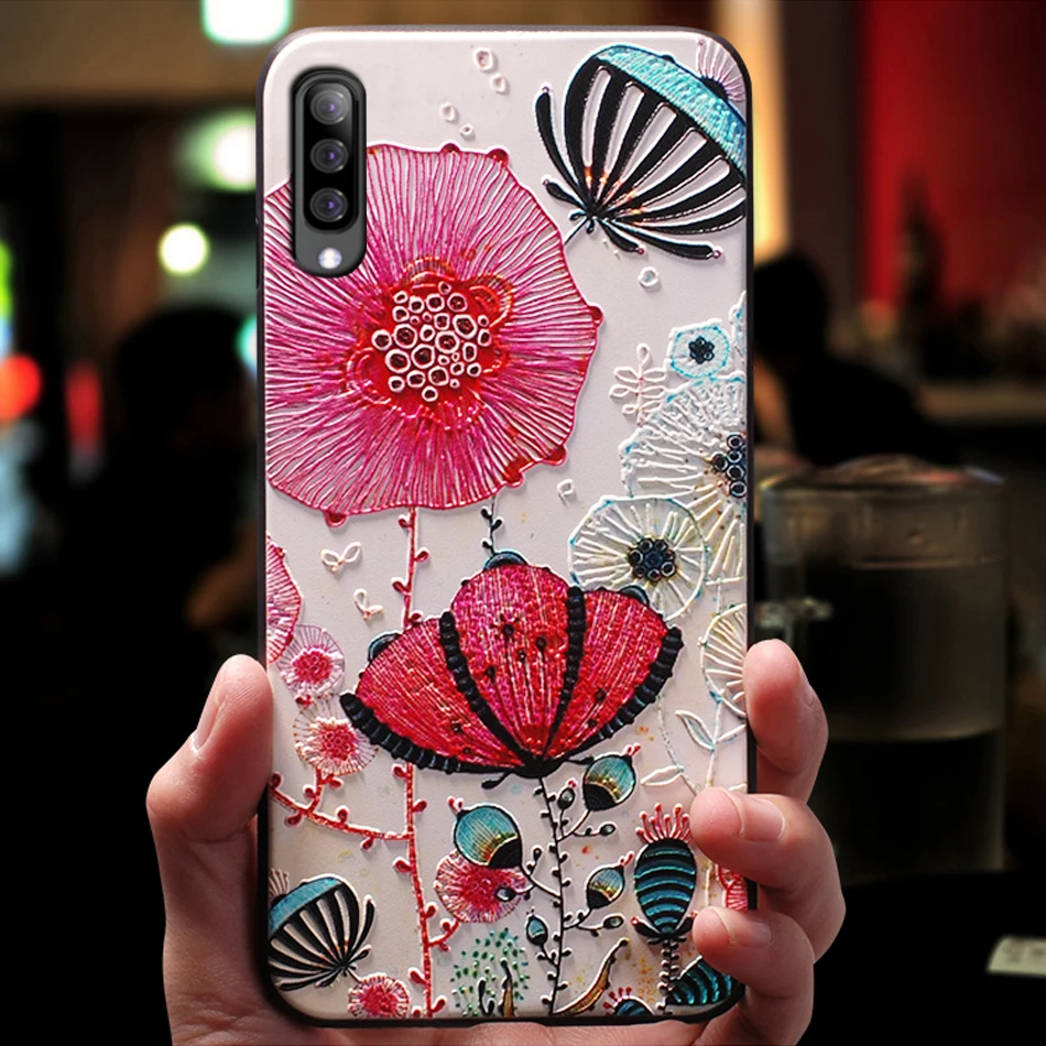 Чехол, чехол, чехол для samsung Galaxy A40 A30 A50 A70 A50, силиконовый 3D милый чехол для мобильного телефона, Роскошный чехол для задней панели s
