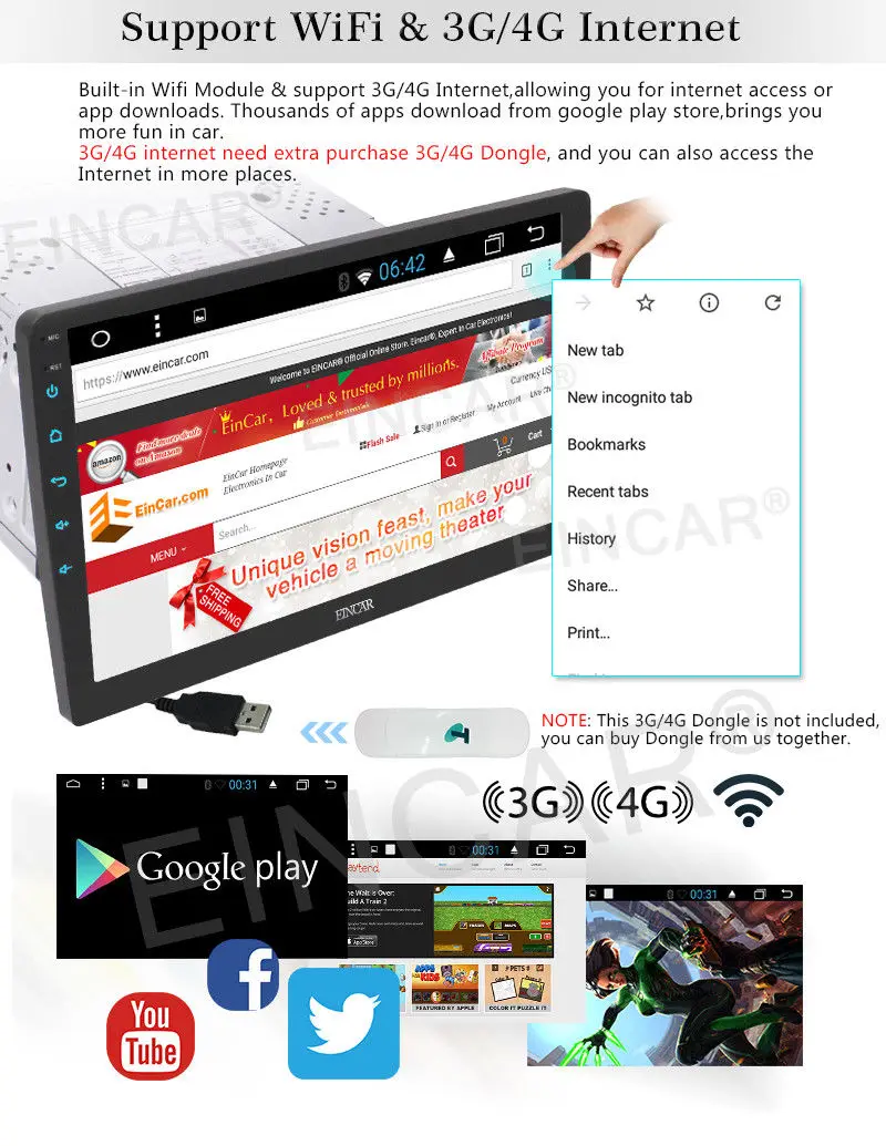 Полный 10 1 дюймов большой емкостный сенсорный экран Android 6 0 2DIN автомобильный gps