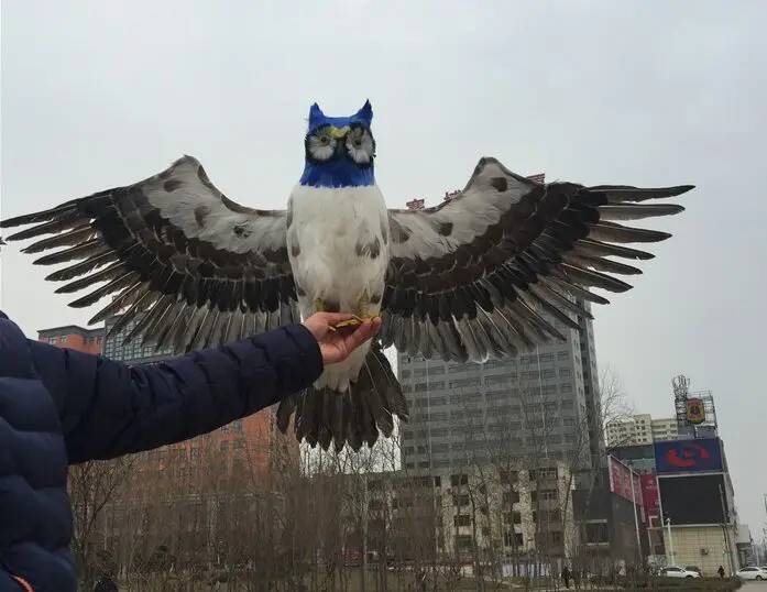 

large 50x80cm simulation night owl model foam&feathers spreading wings owl handicraft,home garden decoration gift a2575