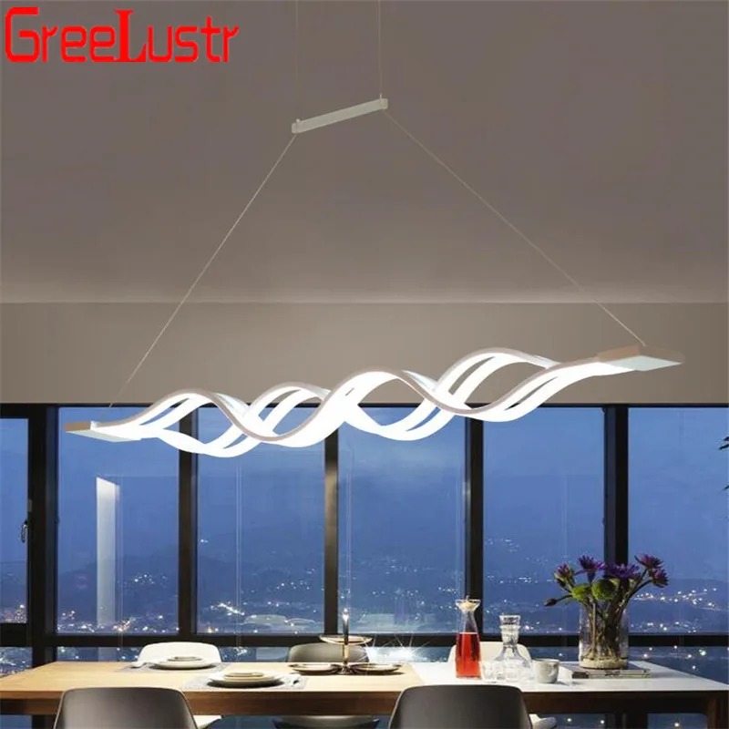 Новинка минималистичные подвесные светильники акриловые волны лампы для