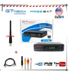 GtMedia V7S приемное устройство спутниковый приемник HD DVB-S2 декодер дополнительный пульт дистанционного управления USB WiFi Freesat V7 ТВ-тюнер VU Key Cline Youtube