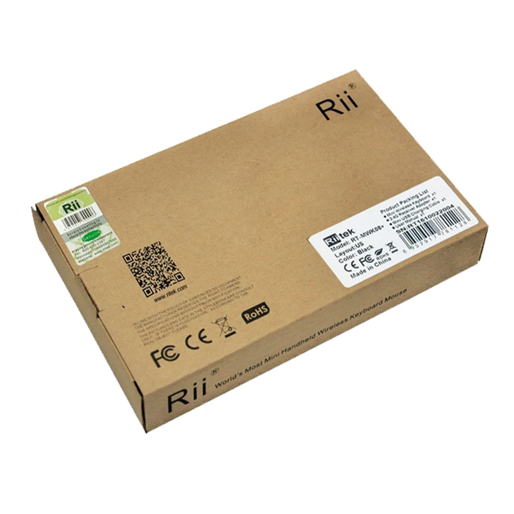 Беспроводная клавиатура Rii i8 + 2 4G английская русская испанская с подсветкой Air Mouse