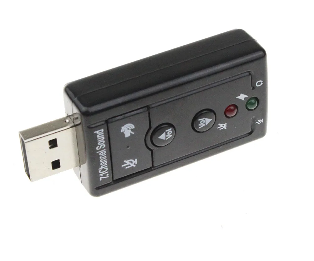 Мини внешняя звуковая карта USB 7 1 каналов 3D аудио адаптер преобразователь + 3 5 мм
