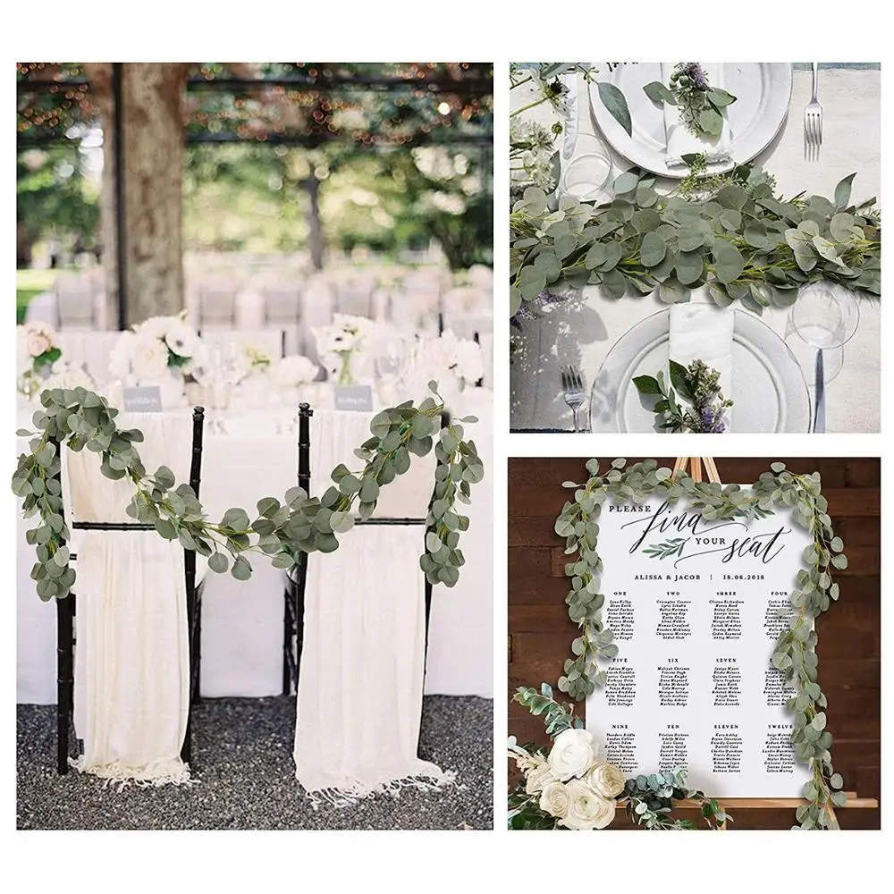 5 шт. Свадебные украшения Искусственный эвкалипт гирлянда искусственные