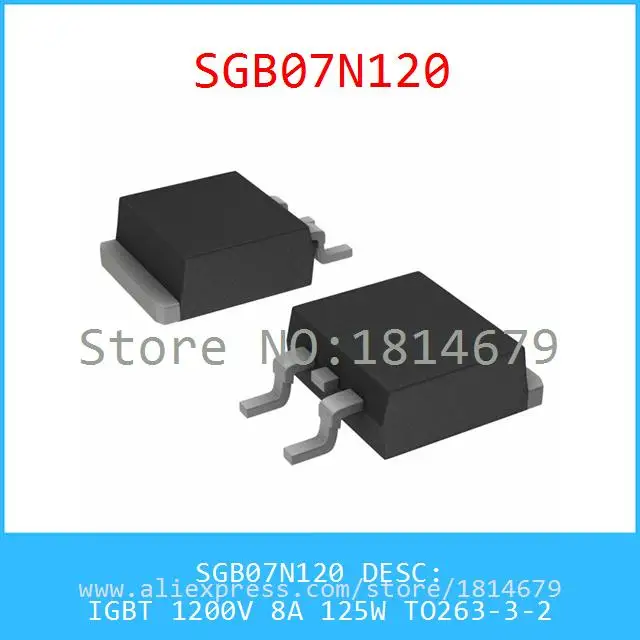 Бесплатная Доставка 1 Шт./лот SGB07N120 IGBT 1200 В 8А 125 Вт TO263-3-2 07N120 |