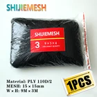 Высокое качество 9 м x 3 м 4 кармана 15 мм Отверстие Сад Анти птицы полиэстер 110D2 тумана сетка 1 шт.