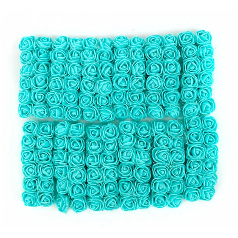 Tiffany Blue Cevent 144 шт./упак. мини пены розы Искусственные цветы Свадебная вечеринка с кружевом в виде розочек, букет самодельный венок Декор украшение из искусственных цветов для украшения - Цвет: Tiffany Blue