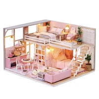 diy doll house furniture teenage heart miniature dollhouse toys for children cute family house casinha de boneca lol house