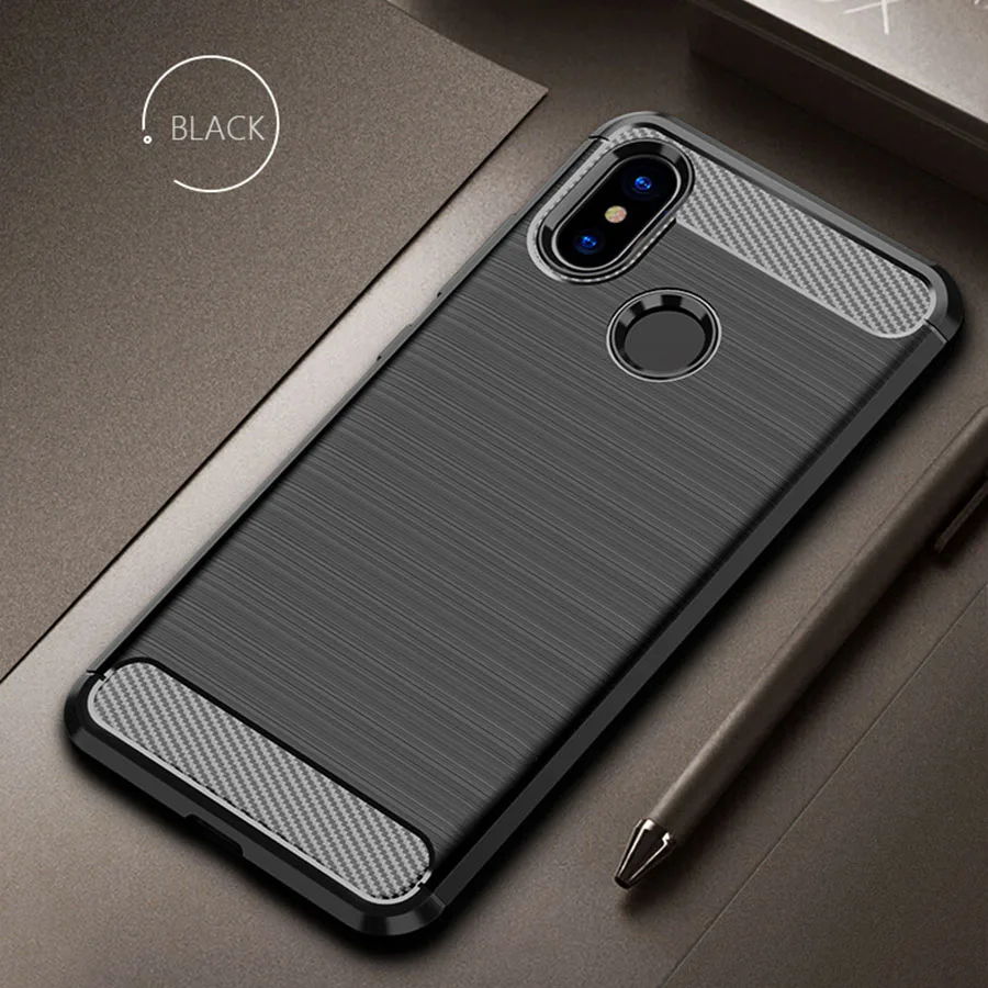 Чехол s для Xiaomi Redmi 7A K20 K30 Note 7 6 Pro Чехол Mi9 задняя крышка для телефона из углеродного волокна TPU Защитная крышка Xiomi Mi8 lite Global 9 8A - Цвет: Black