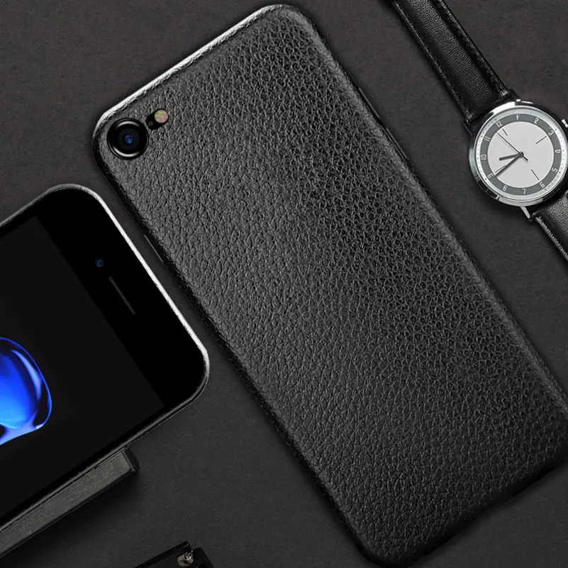 Кожаный чехол для телефона в стиле ретро iPhone X 7 8 6 6s ультратонкий Гладкий