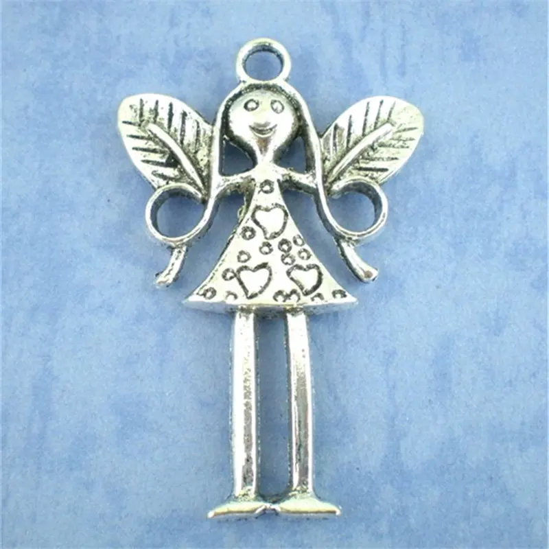 DoreenBeads 6 шт серебряный цвет амулеты ангелы Подвески 56x37 мм (B01644) yiwu|pendant|pendant