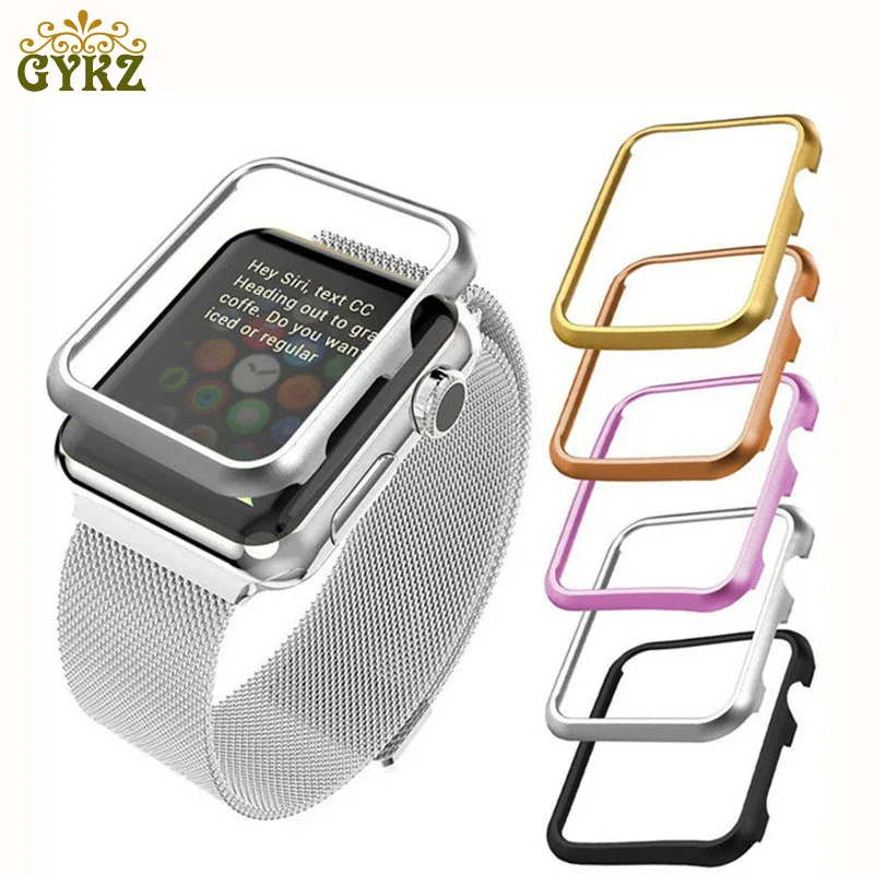 Frame Protective Case For Apple Watch Series 1 2 3 38mm 42mm Luxury Cover Shell Perfect Match 38 42 mm Bumper Black Sliver Gold | Наручные