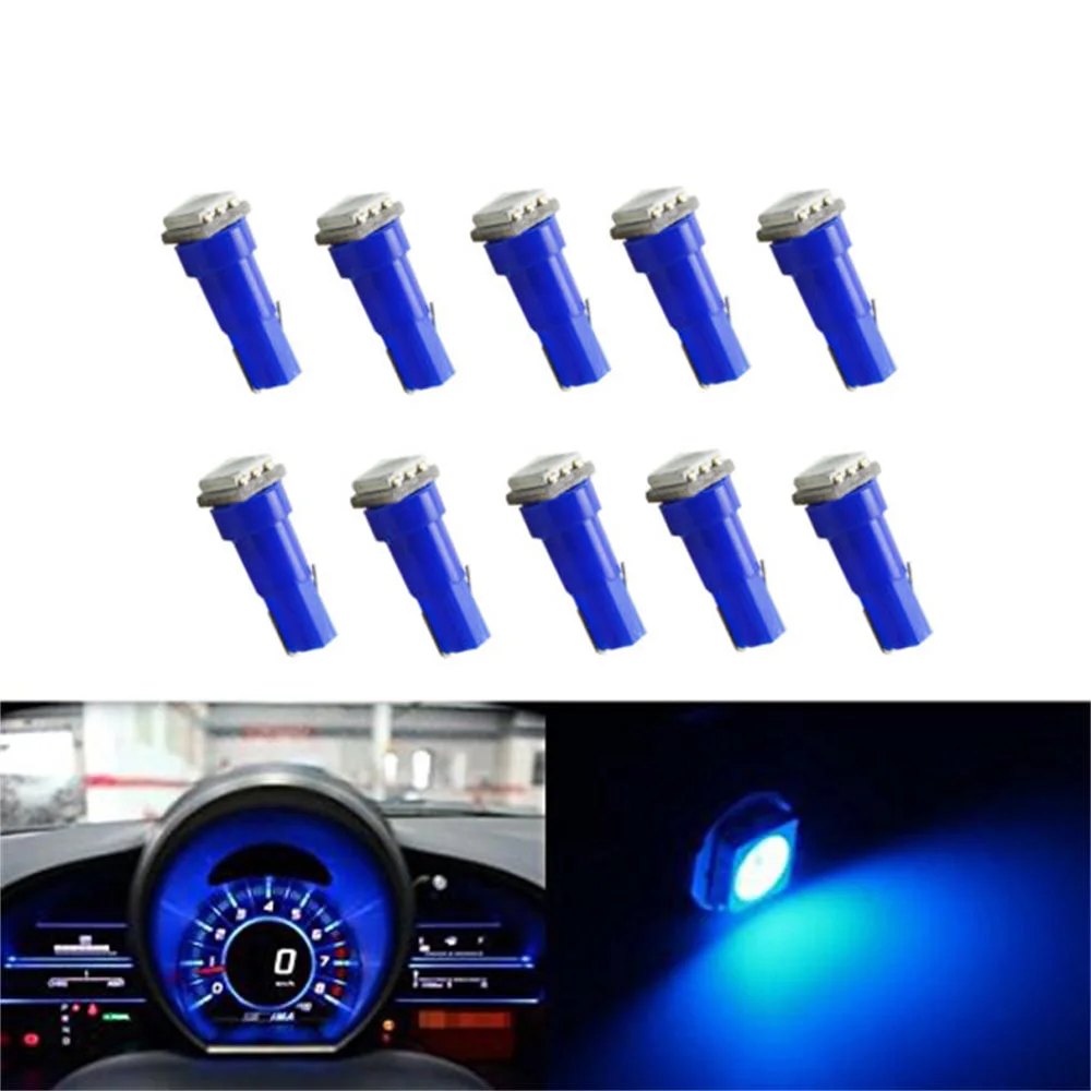 DIC, 20 шт., T5 5050, 1SMD, светильник для прибора, 24 В, DC, светодиодный, белый, зеленый, желтый, розовый, красный, синий, автомобильная приборная панель, лампа-индикатор