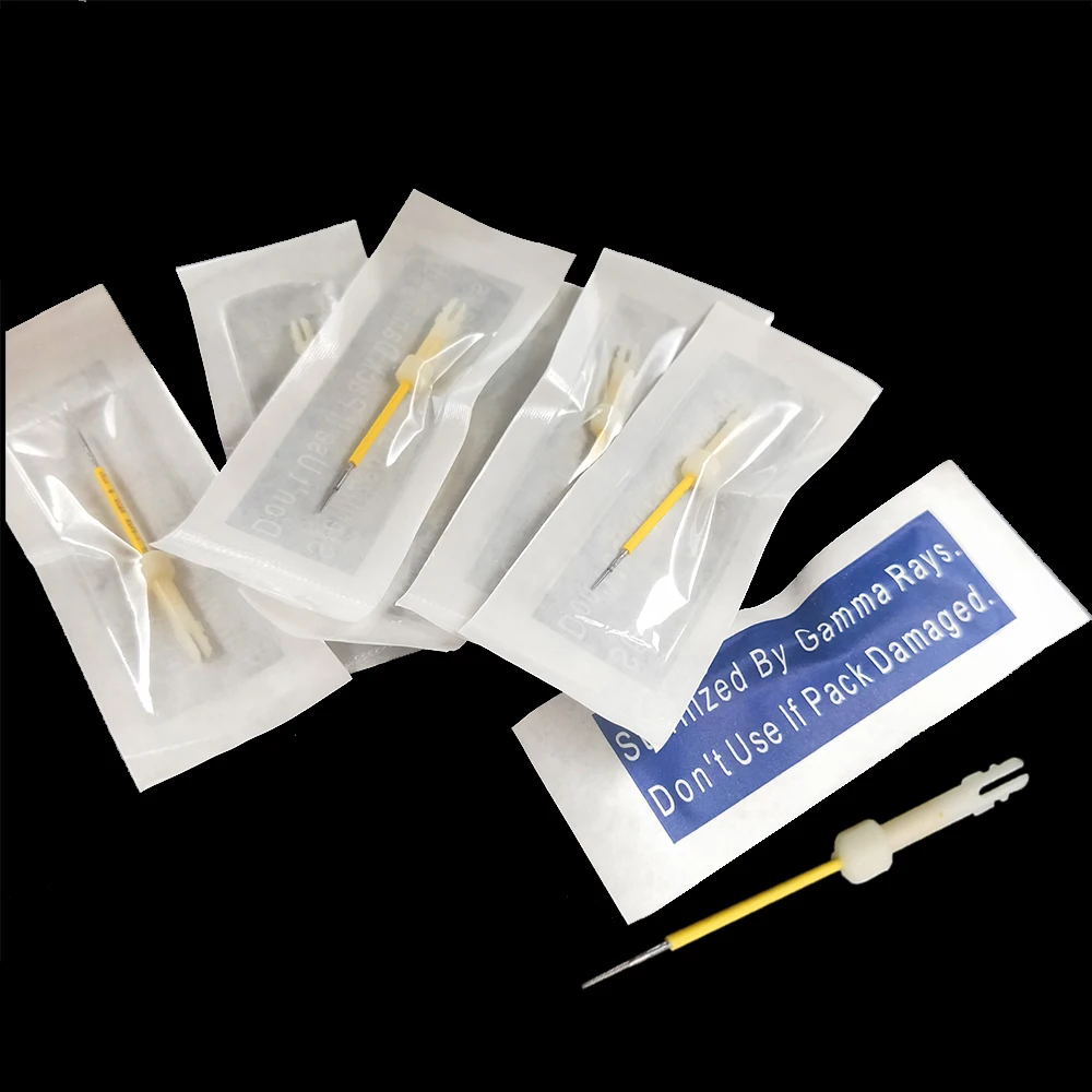 100 шт. Перманентный макияж иглы для бровей/губ стерилизуемые 5RL профессионального