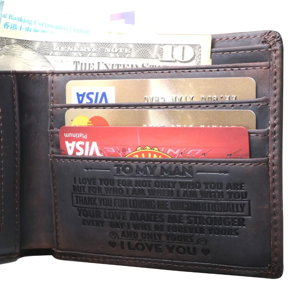 2019 для мужчин минималистский 100% кожаные кошельки гравировкой тонкие вашего