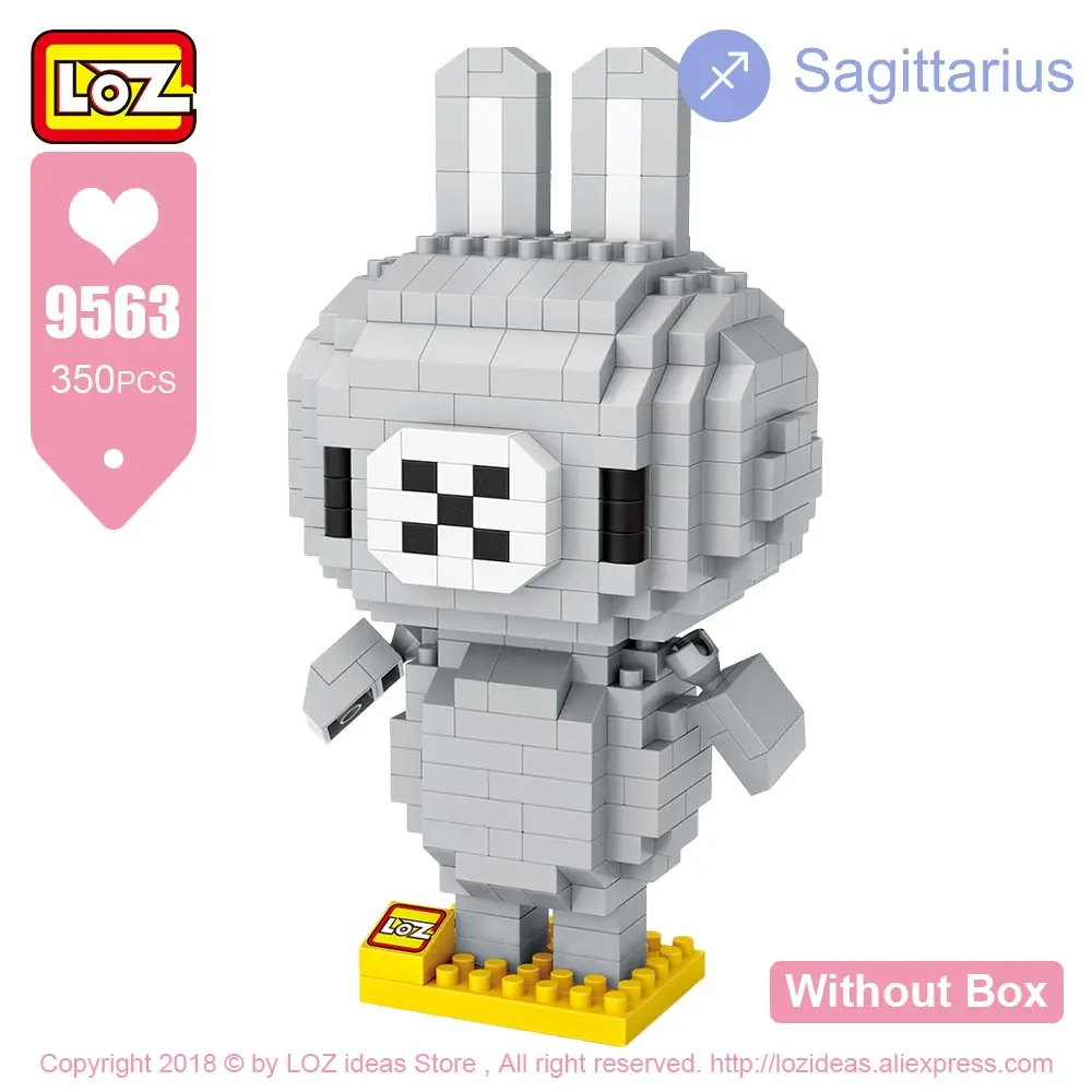 9563 Without Box LOZ алмазные блоки Рак милые китайские панды персонажи мультфильмов микро строительные блоки игрушки для детей DIY Кирпичи забавы 9568 - Цвет: 9563 Without Box