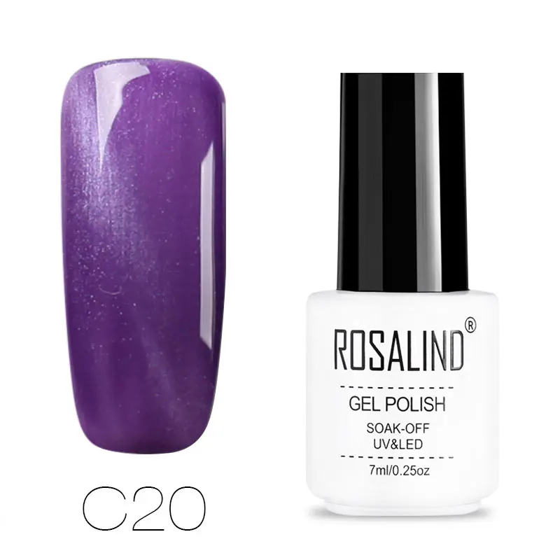 ROSALIND гель лак для ногтей 4D кошачий глаз vernis Полупостоянный УФ ПРАЙМЕР для ногтей верхнее покрытие для маникюрный гель для ногтей гель лак - Цвет: RCC20