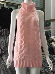 Pink1 Сексуальный женский косплей свитер, девственный убийца, боди с открытой спиной, полый бандаж, японские вязаные свитера и толстовки - Цвет: Pink1