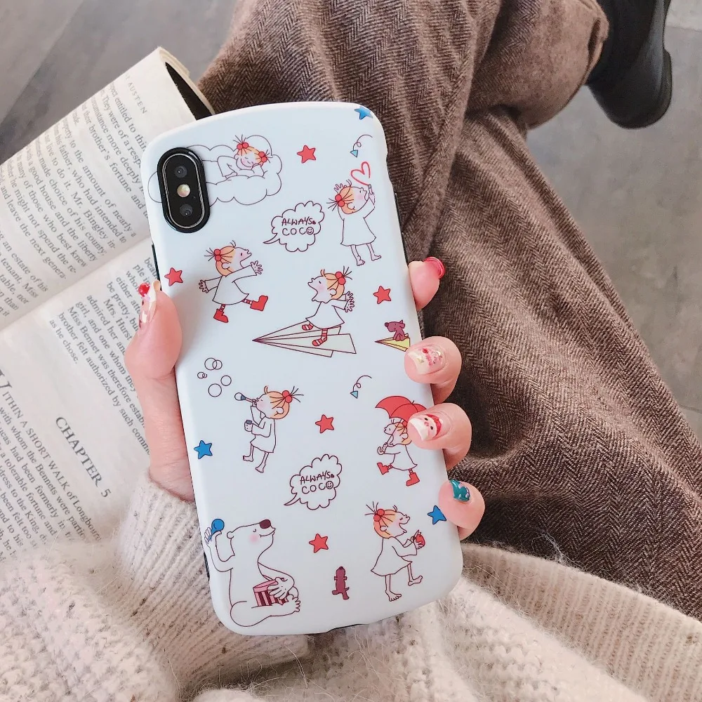 MOUGOL Arc забавный большой белый теплый медведь телефон чехол для iPhone 6 S 7 8 Plus милая