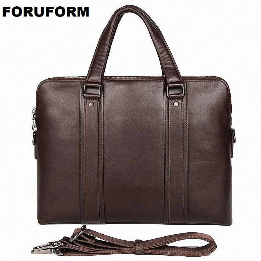 Genuine Leather Men Briefcases Laptop Casual Business Tote Bags Shoulder Crossbody Bag Men's Handbags Large Travel Bag